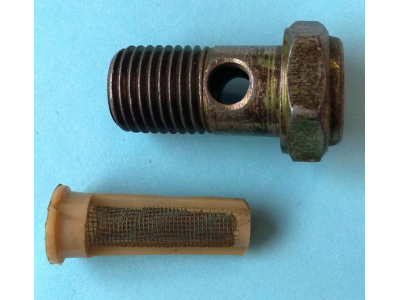 Болт пустотелый М14 с фильтр-сеткой (штуцер топливный) H HOWO (ХОВО) 90003962612 фото 1 Саратов